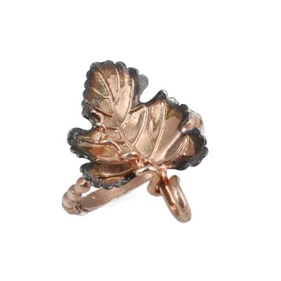 Silver Vine Leaf Design Ring - 4
