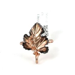 Silver Vine Leaf Design Ring - 8
