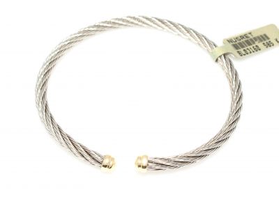Steel & 14K Gold Bangle Bracelet - 3