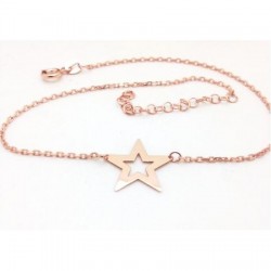 Sterling Silver 925 Star Anklet - Nusrettaki