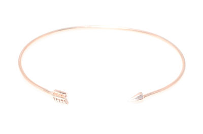 Sterling Silver Arrow Dainty Bangle Bracelet, Gold Plated - 6