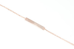Sterling Silver Bar Bracelet, White Gold Vermeil - 4