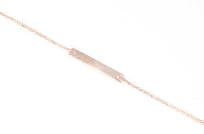 Sterling Silver Bar Bracelet, White Gold Vermeil - 4