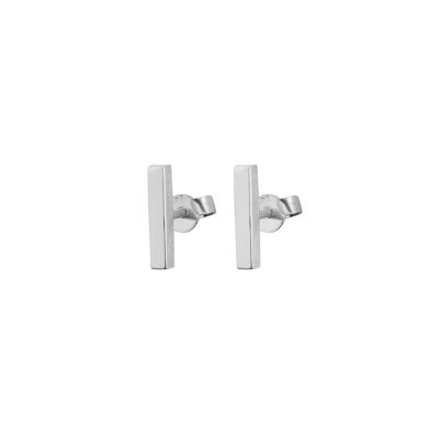 Sterling Silver Bar Stud Earrings - 3