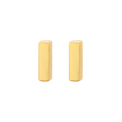 Sterling Silver Bar Stud Earrings - 5