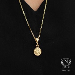 Sterling Silver Constantine Jr. Medallion Necklace, Gold Vermeil - Nusrettaki