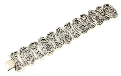 Sterling Silver Constantinople Design Byzantium Bracelet - 4