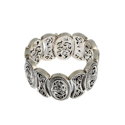 Sterling Silver Constantinople Design Byzantium Bracelet - Nusrettaki (1)