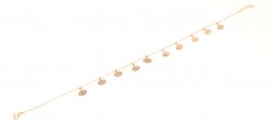 Sterling Silver Designer Anklet, Rose Gold Vermeiled - 4