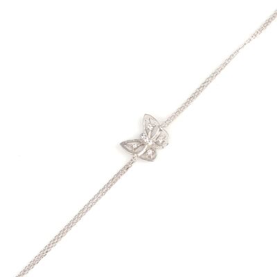 Sterling Silver Fly with Me Bracelet, White Gold Vermeil - 4