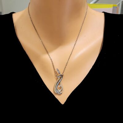 Sterling Silver Mevlana Vav Pendant – Rose Gold Islamic Necklace - 1