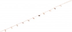 Sterling Silver Mini Bar Anklet, Rose Gold Vermeiled - Nusrettaki