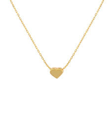 Sterling Silver Mini Heart Pendant Necklace, Rose Gold Plated - Nusrettaki (1)