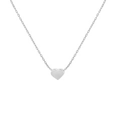 Sterling Silver Mini Heart Pendant Necklace, Rose Gold Plated - 4