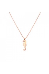 Sterling Silver Mini Seahorse Dainty Necklace, Gold Plated - Nusrettaki (1)