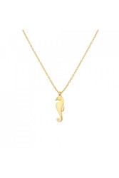 Sterling Silver Mini Seahorse Dainty Necklace, Gold Plated - 4