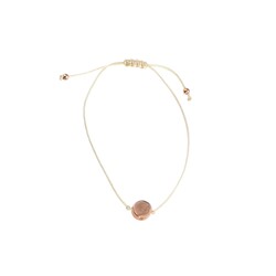 Sterling Silver Round Cord Bracelet, Rose Gold Plated - 3