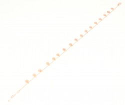 Sterling Silver Snowflakes Anklet, Rose Gold Vermeil - 6