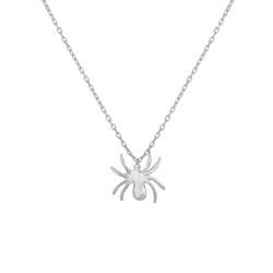 Sterling Silver Spider Dainty Pendant Necklace, Rose Gold Plated - 3