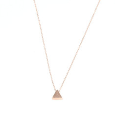 Sterling Silver Tiny Triangle Necklace - 8