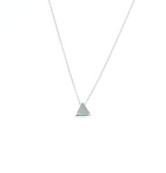 Sterling Silver Tiny Triangle Necklace - 9