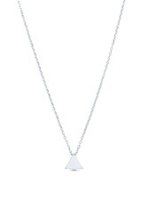 Sterling Silver Tiny Triangle Necklace - 5