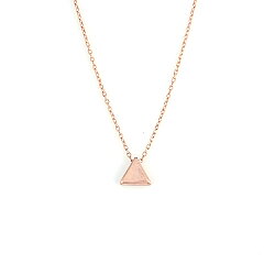 Sterling Silver Tiny Triangle Necklace - 3