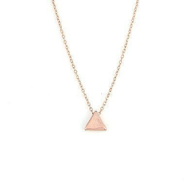 Sterling Silver Tiny Triangle Necklace - 3