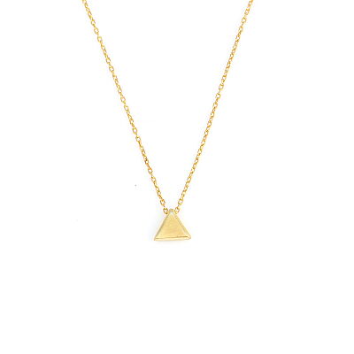 Sterling Silver Tiny Triangle Necklace - 4