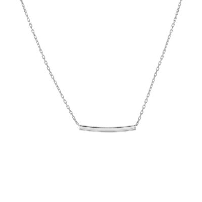 Sterling Silver Tiny Tube Necklace, Gold Plated - 5