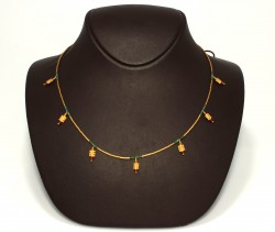 Strand Dew Necklace in 24K Gold with Jade & Ruby - Nusrettaki (1)