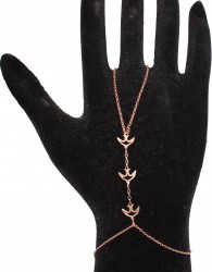 Swallow Shahmaran Hand Anklet- Rose-925 - Nusrettaki (1)