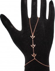 Swallow Shahmaran Hand Anklet- Rose-925 - 1