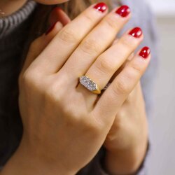 14 Ayar Altın Taşlı Yüzük - 3