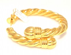 Twisted Wire Cone Top Ram Design Bracelet - 22K - 1