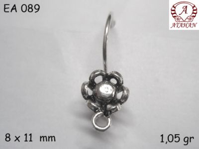 Gümüş Küpe Malzemesi - EA089 - 1