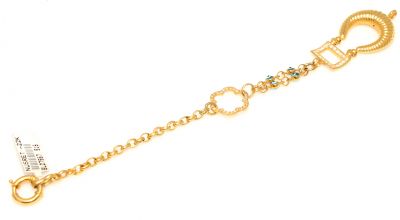 22 Ayar Altın Minik Göz Boncuklu Zincir Bileklik - 3