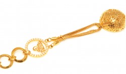 22 Ayar Altın Osmanlı Tuğralı Kubbe Modeli Zincirli Bileklik - Thumbnail